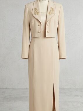 R.J. & Co. Petite Cream Jacket - Size 12